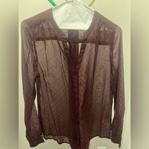 Old Navy long sleeve sheer blouse
